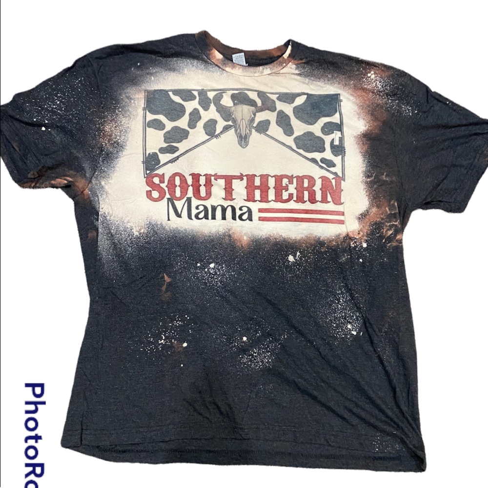 Southern Mama Bleach Dye TShirt